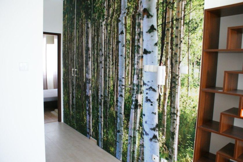 Fototapeta ze zdjęciem lasu. Jak urządzić wąski przedpokój?