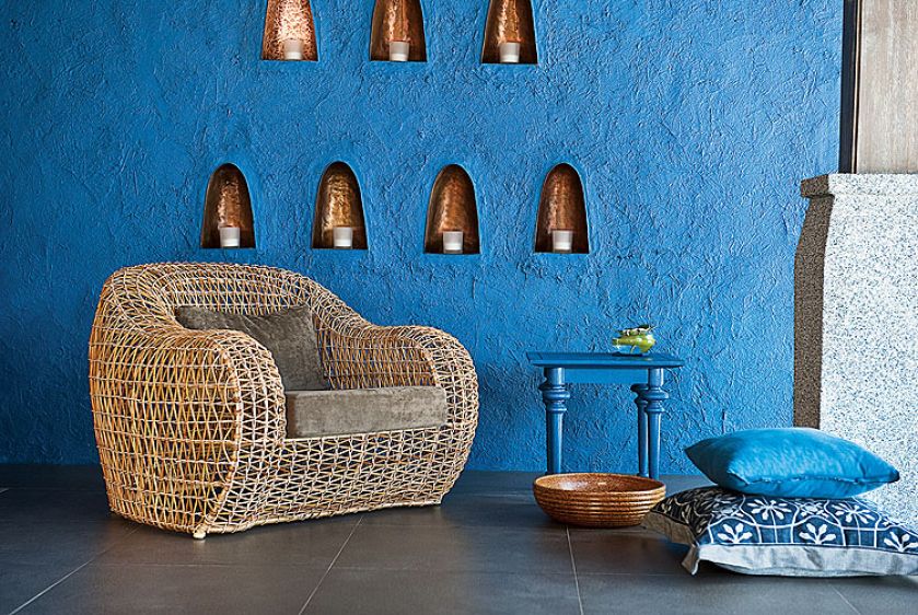 Fotel Balou jest zrobiony z włókna polietylenowego, nylonu i stali. Kosztuje 7830 zł. SQUARE SPACE