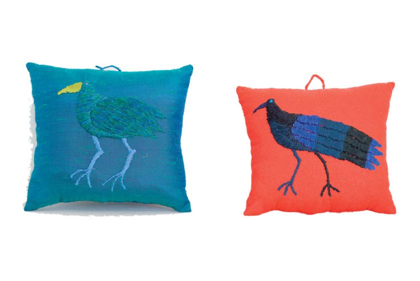 Haftowane poduszki - Katarzyna Markiewicz.