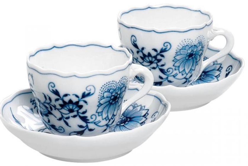 Ręcznie malowana miśnieńska porcelana.