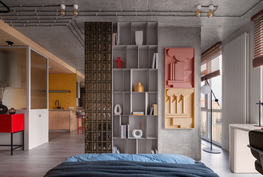 ścianka działowa z luksferów