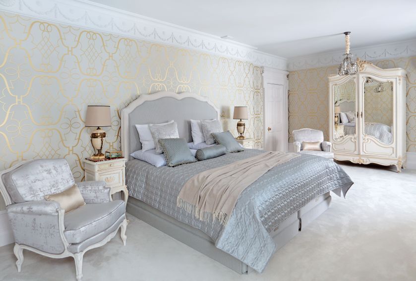 Sypialnia w stylu glamour. Fot. Aneta Tryczyńska