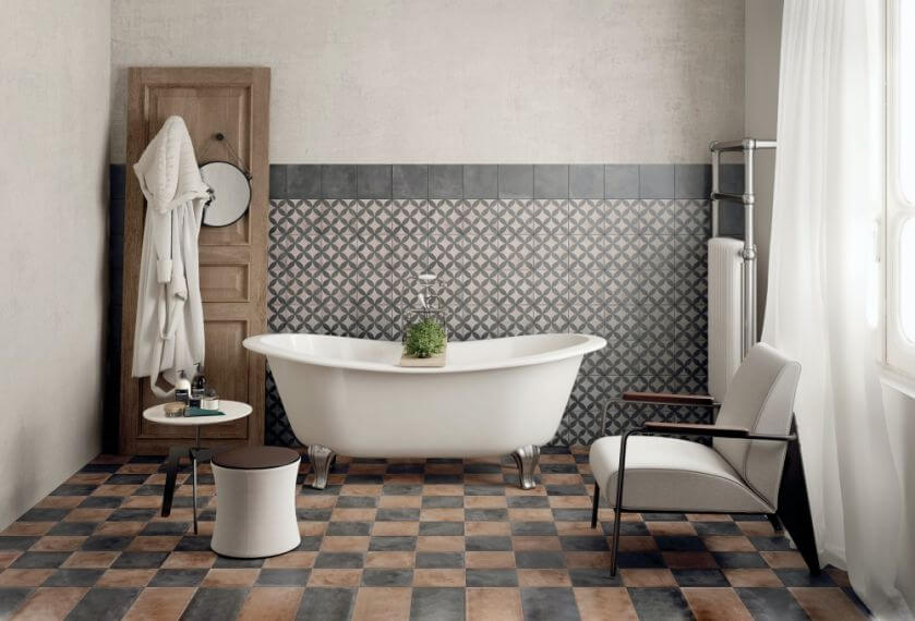 aranżacja łazienki z czarnymi dodatkami