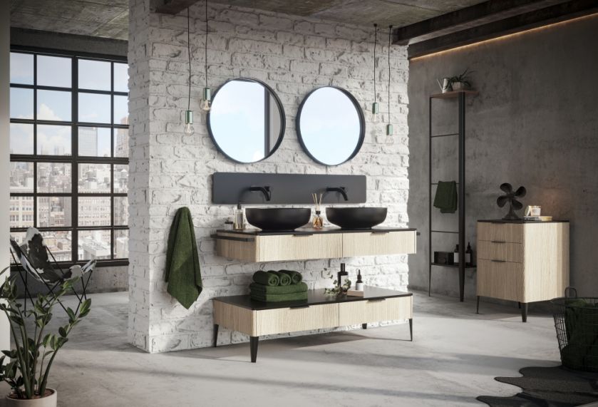 meble do czarnej łazienki