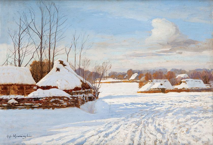 Michał Wywiórski-Gorstkin, śnieg na obrazach