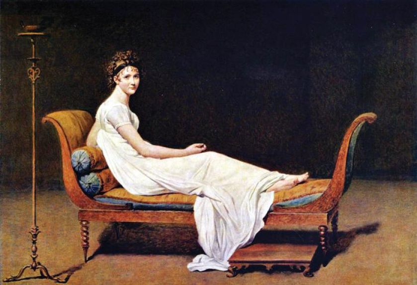 Portret madame Récamier, Jacques Louis David, 1800 r.