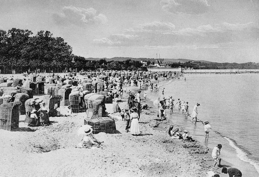Gdańska plaża, 1908 r. Historia kosza plażowego