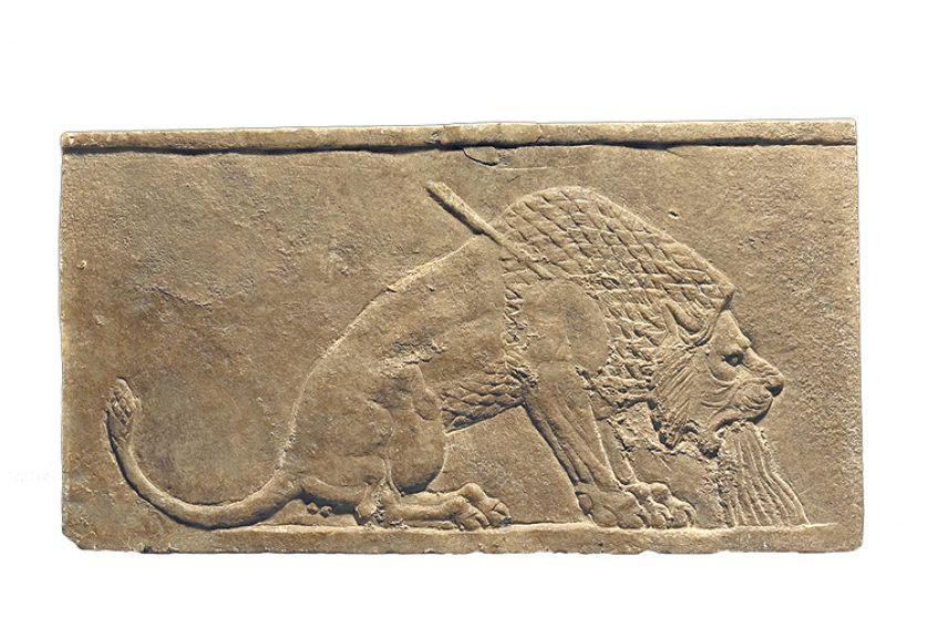 Konający lew , Północny Pałac, 645-640 p.n.e., Nineveh, Asyria, British Museum