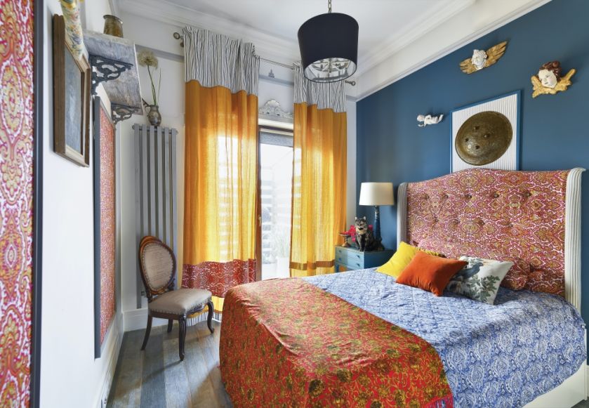 sypialnia w artystycznym stylu