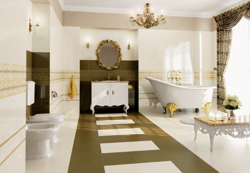 Idealne do stylizowanych wnętrz - płytki z kolekcji Kashmire/Scherzo: na ścianę - 53 zł/m2, na podłogę - 51 zł/m2.