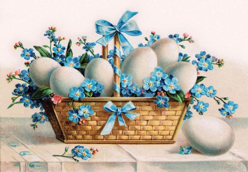 Kartka z życzeniami wielkanocnymi, ok. 1910 r., fot. SHUTTERSTOCK.COM