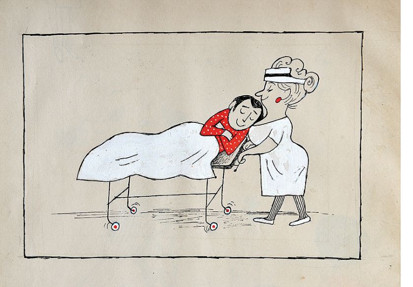 Wspomnienie szpitala wojskowego. Pan od humorków