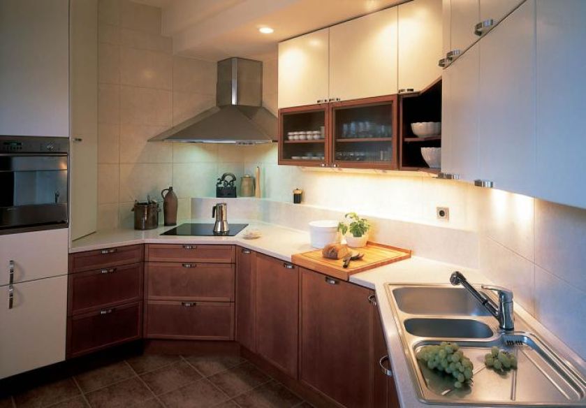 Geometryczne rozwiązania sprawdzają się w nowoczesniej kuchni.