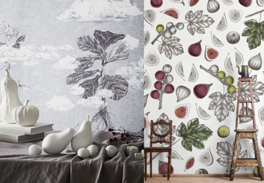 Po lewej tapeta inspirowana technikami graficznymi