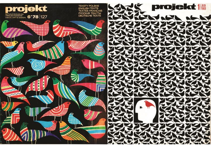 Hubert Hilscher, okładki magazynu branżowego Projekt , lata 1978 i 1969.