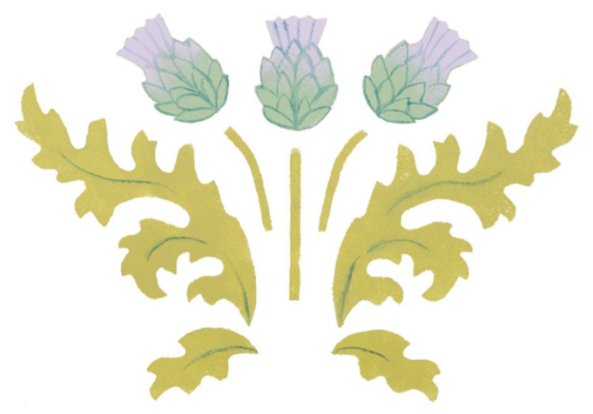 Szablony do samodzielnego ozdabiania domu. Wzór kwiatowy.