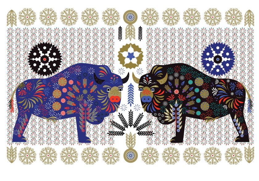 grafika w folkowym stylu