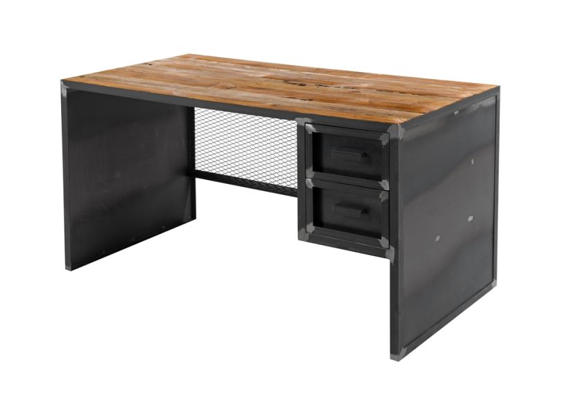 biurko ze starego drewna