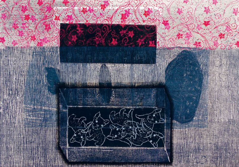 Grafika z cyklu: Miłość w kropki. Poligon graficzny