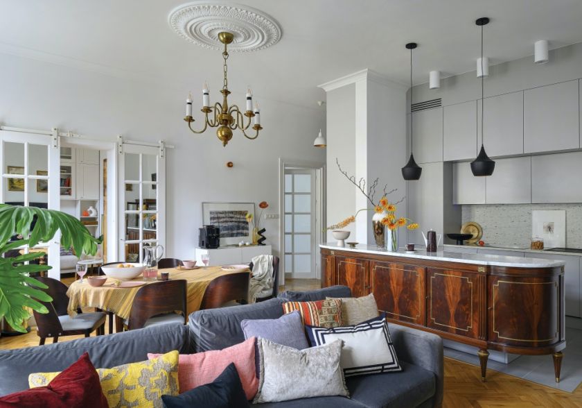 kuchnia z salonem zdjęcia