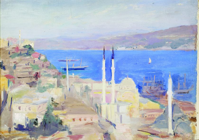 Widok portu w Konstantynopolu , 1893 r.