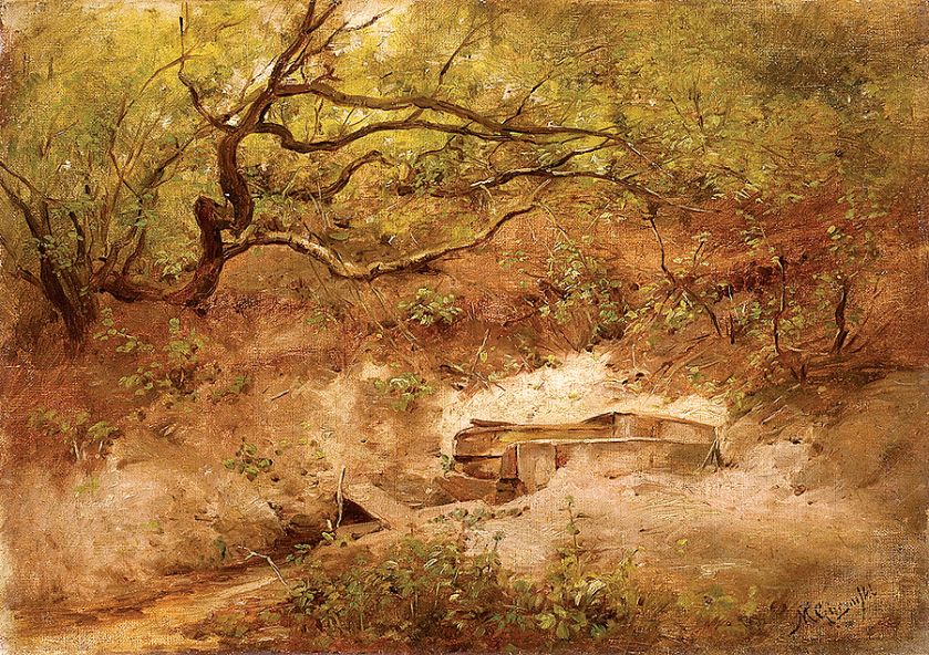 Maksymilian Gierymski Jabłoń nad potokiem , 1868 r., MN w Krakowie