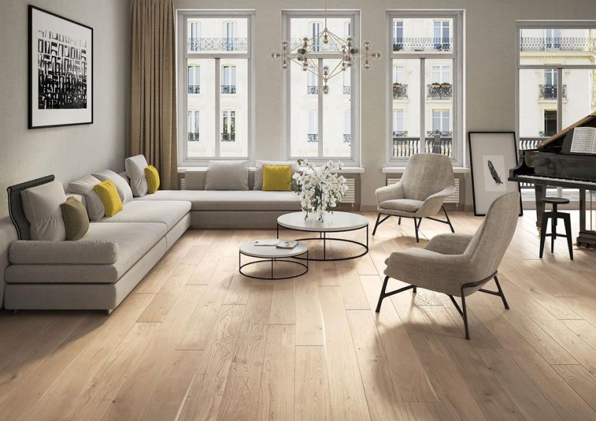 Nowoczesne podłogi do salonu, jadalni i kuchni