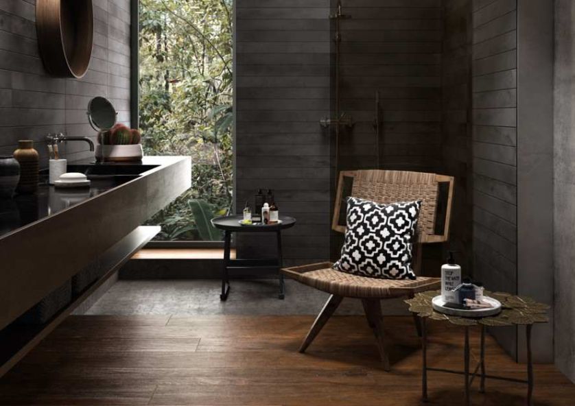 Płytki do łazienki z kolekcji Legno del Notaio, Imola Ceramica, imolaceramica.com