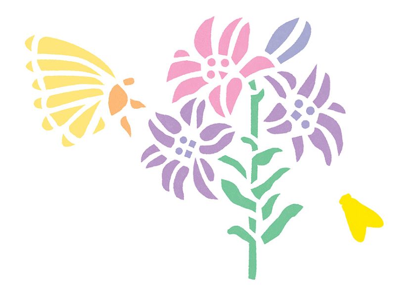 Tak będzie wyglądał wzór. Malujemy bukiety, szablon