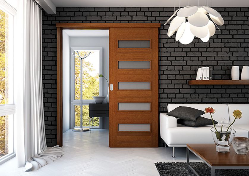 Przesuwane drzwi Haga mogą być w kolorze imbiru, koniaku, nut lub vog. Do wyboru również wersja tradycyjna. Centurion-R