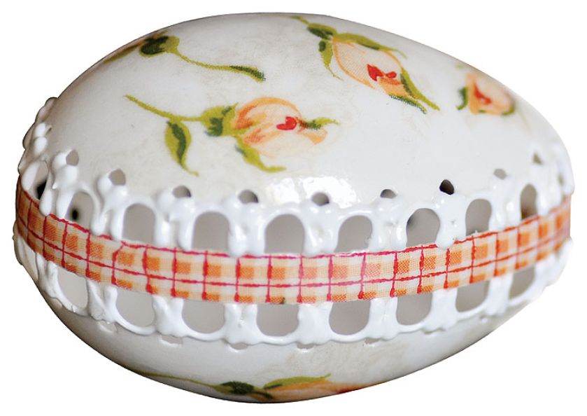 Z gęsich jaj, zdobione decoupage’em, projekty Sylwii Serwin.