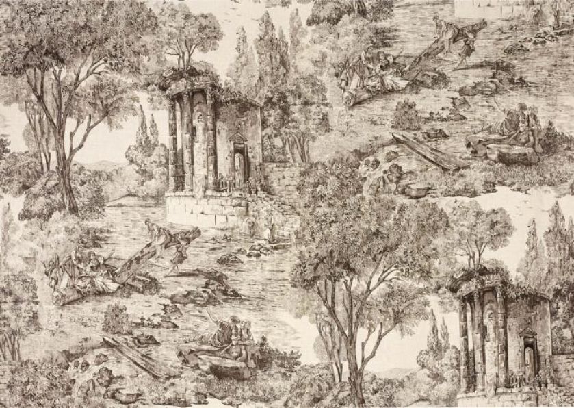 Inspiracja tkaninami francuskimi z XVIII wieku, Zoffany. Decodore