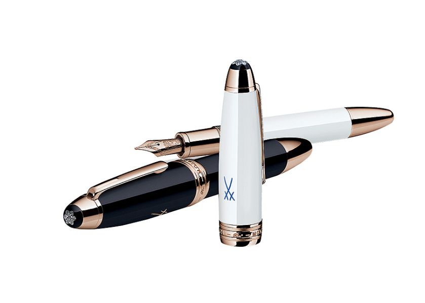 Porcelanowe pióra Montblanc i Meissen.