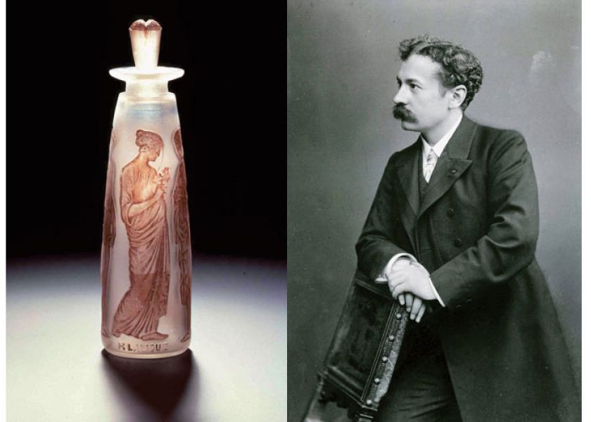 Flakon Ambre Antiqua do perfum Francis Coty ego i jego twórca - Rene Lalique.