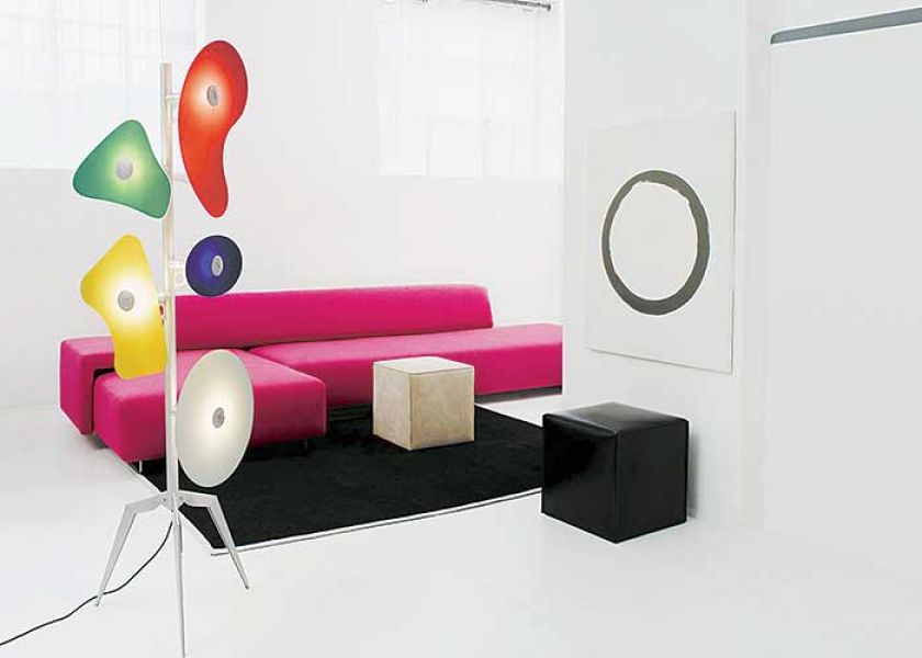 Jeden z najsłynniejszych projektów Lavianiego - Orbital Lamp. FOSCARINI