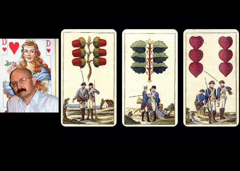 Karty śląskie - zdjęcie z wystawy Historia kart do gry na Śląsku prezentowanej w Muzeum Ziemi Lubuskiej