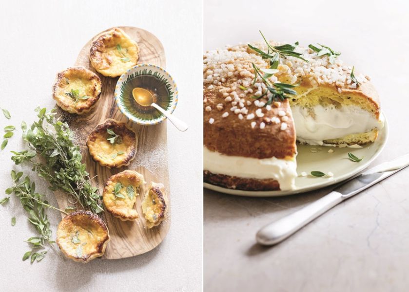 Ambrucciata z miodem i majerankiem oraz tarta tropézienne z hyzopem