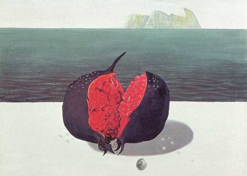 Pejzaż śródziemnomorski z granatem , 1974 r., Muzeum Sztuki w Łodzi.