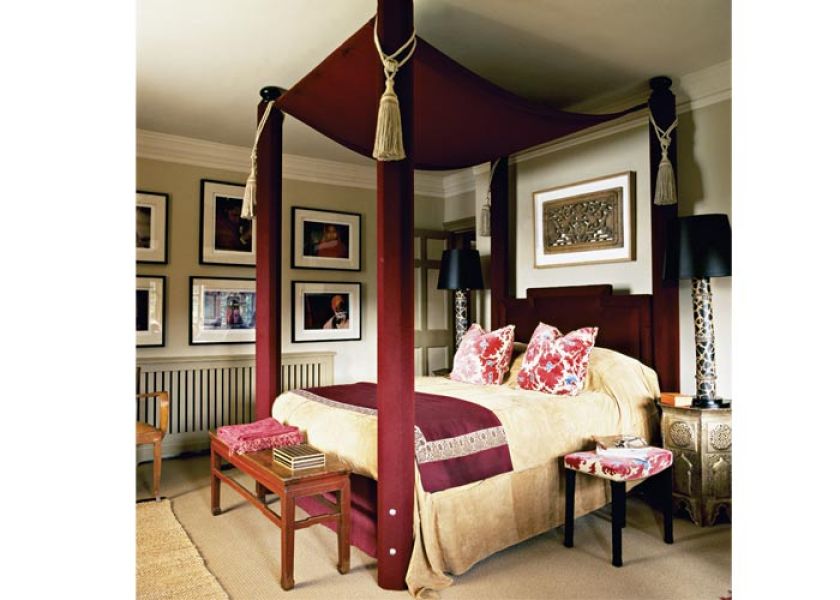 Dom w stylu kolonialnym - sypialnia