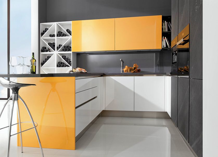 Fronty Calma i Spezzare zrobione są z naturalnej okleiny kamiennej, WFM Kuchnie