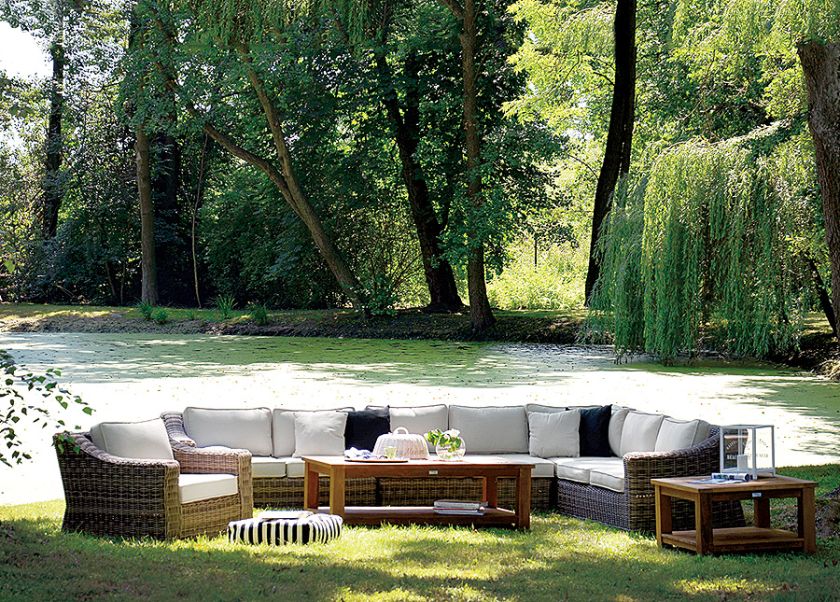 Zestaw wypoczynkowy Devon marki Miloo z fotelem (2350 zł) i sofą (cena modułu 1750 zł), House More