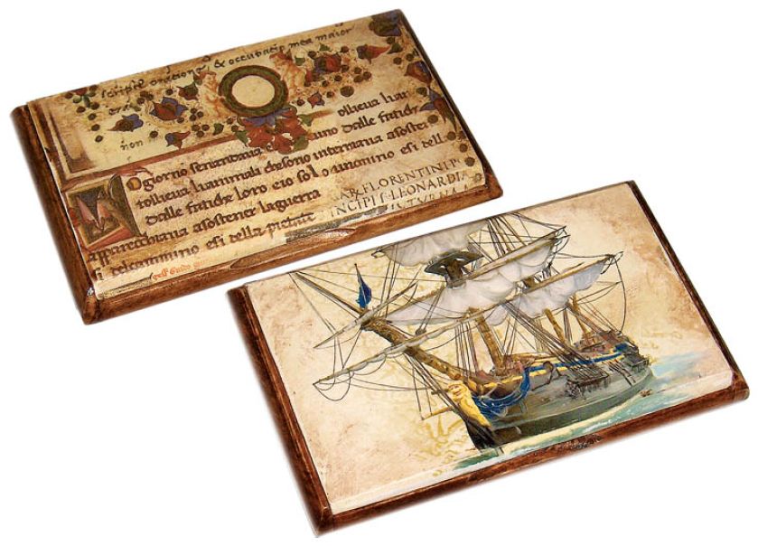 Drewniane wizytowniki zdobione decoupage, lekko patynowane, Hanna Użycka/Hanutka, www.artmaginarium.pl