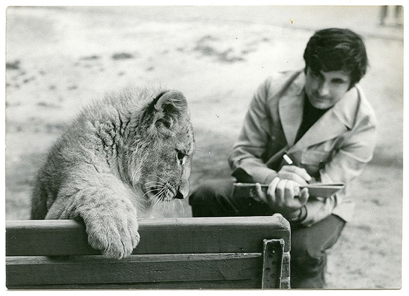W warszawskim zoo, 1973 r. Zwierzęta małe i duże