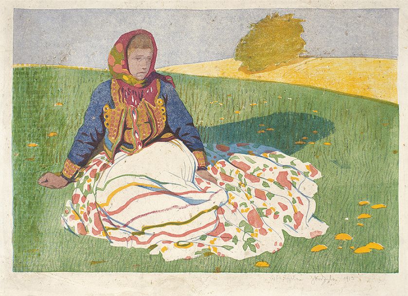 Dziewczyna na łące , 1913 r., Nautilus, 28. Aukcja Dzieł Sztuki z 12 marca 2011 r.