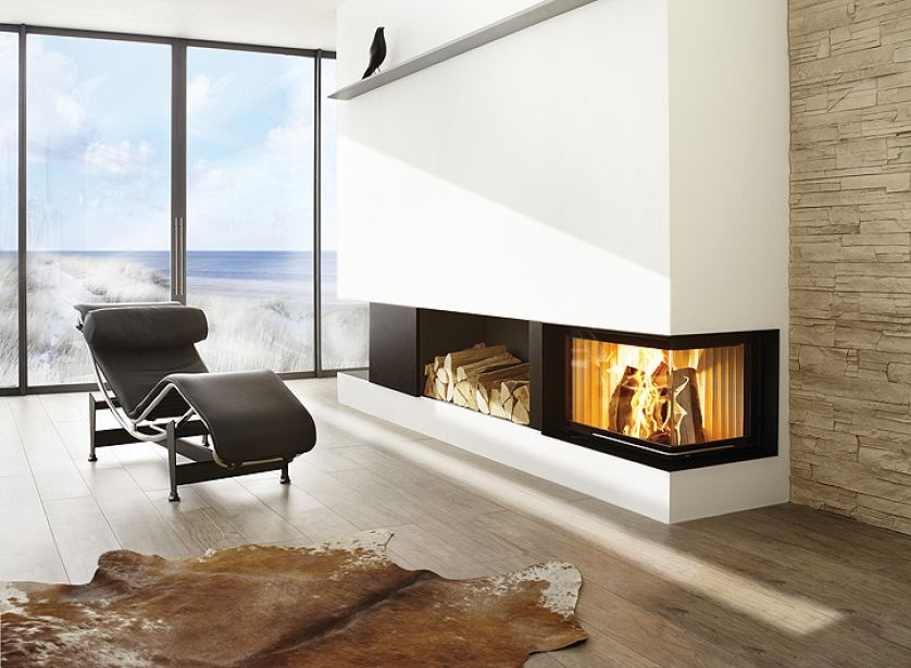 Nowość 2013 – Architektur Kamin Eck 45/67/44 w cenie 20 000 zł możemy zamówić z nadrukiem na szybie, brunner