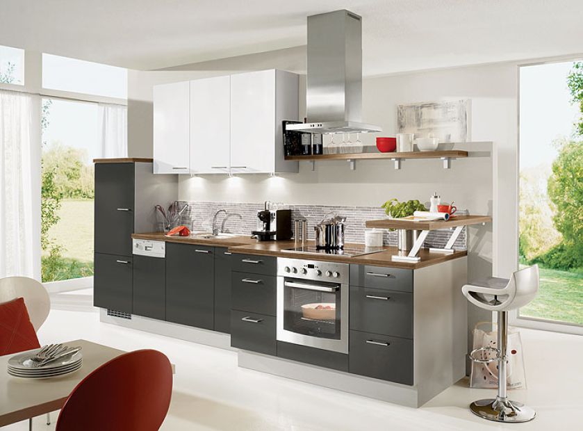 W kolorze antracytu z półką-stoliczkiem. ALNO