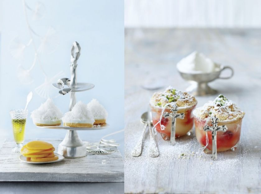 Mrożone ciasteczka i pigwa z kruszonką