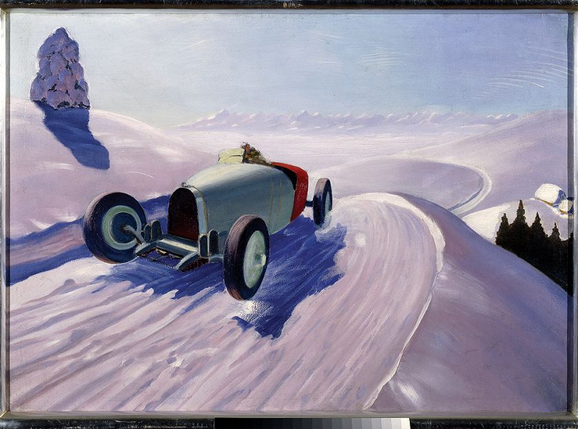 Rafał Malczewski Auto na tle pejzażu zimowego , ok. 1930 r. Muzeum Narodowe w Warszawie