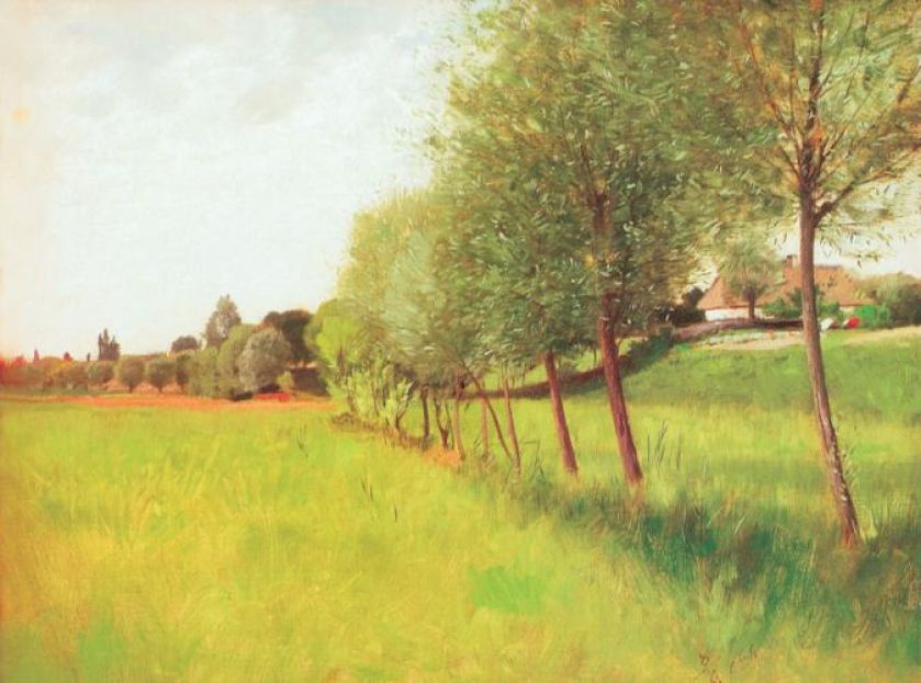 Roman Kochanowski, Zielony pejzaż 1886 r., własność prywatna.