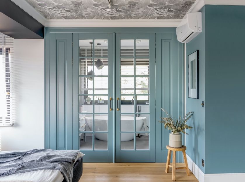 drzwi wewnętrze z szybą